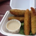 Deep Fried Pickles at Taters