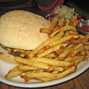 Burger Platter at Chez Lucien