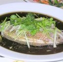 Steamed fish at Fortune Express